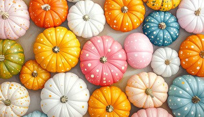 pumpkins and flowers