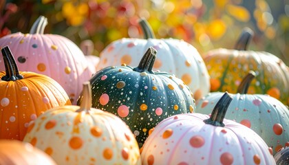 pumpkins and flowers