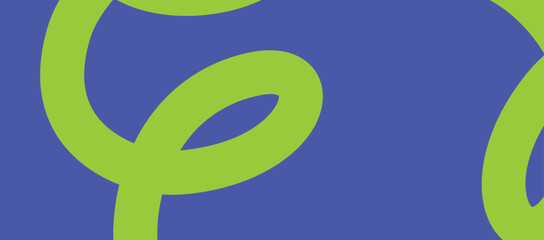 Blue Lime Loop Geometric Abstract Vector — Bold Modern Pattern with Curved Line Shapes and High-Contrast Color Composition