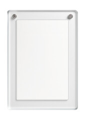 Clear magnetic photo frame with a frosted edge, enhancing any room's decor.