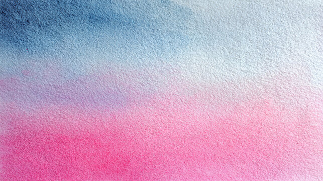 An abstract watercolor painting with a gradient of pink, blue, and white hues blending seamlessly