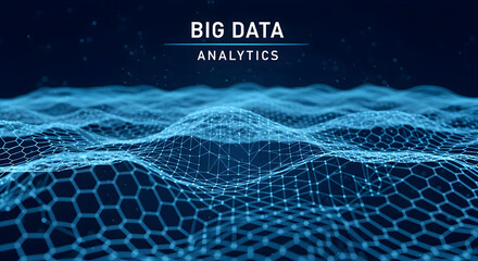 Explore big data analytics with a modern, dynamic network for business solutions and visual communication, offering a stunning digital landscape
