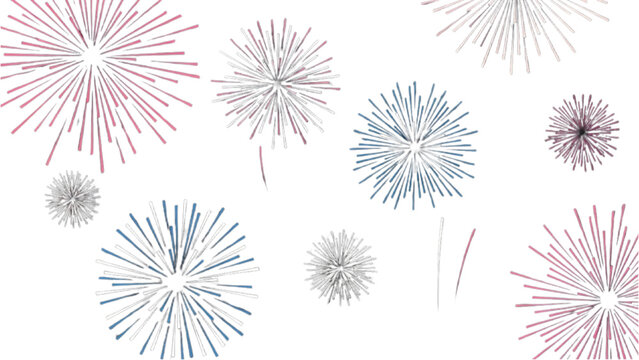 Colorful Fireworks Display Illustration - Festive Background for Celebrations