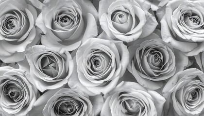 Monochrome Roses - A Study in Texture and Form.