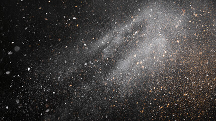 Obraz premium Abstract glittery particles floating in the dark with a magical effect, ideal for your creative projects.
