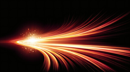 Red and orange dynamic blur curve