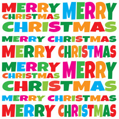 Christmas pattern with lettering for gift wrap