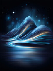 Dark blue background mountain lines