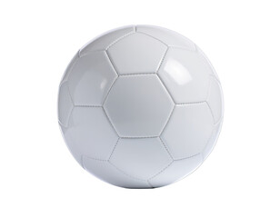 Fototapeta premium White Soccer Ball Isolated on Black Background with Studio Lighting and Hexagonal Panels