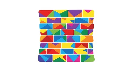 Colorful brick wall background vector illustration abstract creative design concept art