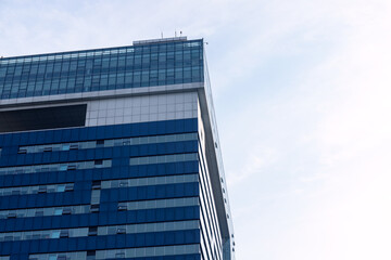 Building curtain walls of high-rise office buildings in cities