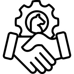 Strategic Partnership line icon