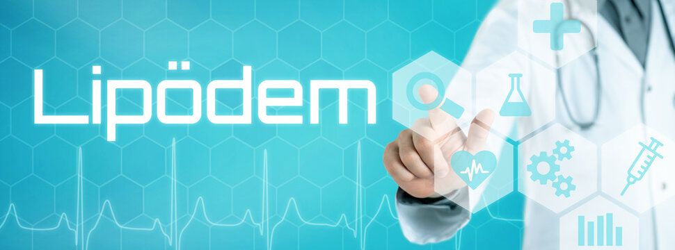 Arzt mit futuristischem Interface - Lip&ouml;dem