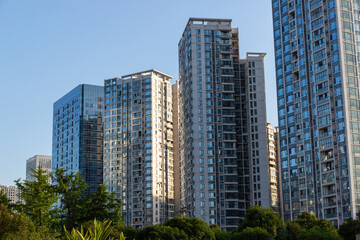 Fototapeta premium High-rise residential apartment buildings in cities