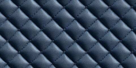 Fototapeta premium Soft textured dark blue seamless quilted pattern for design use