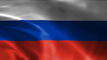 Waving Russia Flag Animation – Realistic Russian Federation Motion Footage