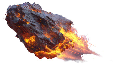 A colossal, blazing celestial body streaks through the dark expanse, depicting awe-inspiring cosmic events with fiery trails and intense energy