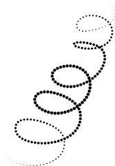 Line dot of spiral and wave, symbol, icon. Design element