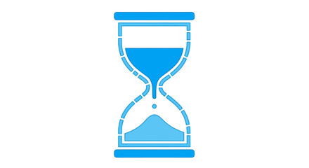 Aquamarine Hourglass Icon Symbolizing Time and Anticipation in Graphic Design Elements