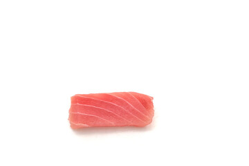 Sashimi made from tuna on a white background. Japanese style food.