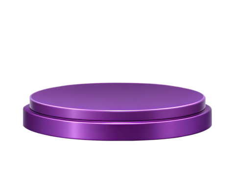Purple stage pedestal isolated on transparent background