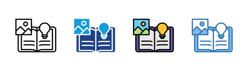 Creative Content icon set multiple style collection