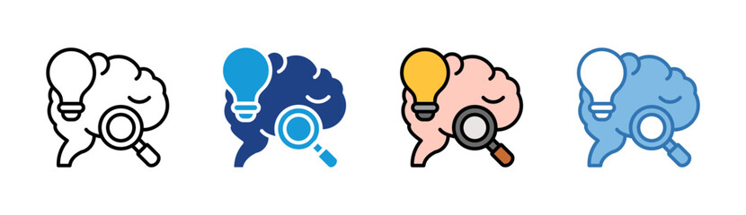 Creative Mind icon set multiple style collection