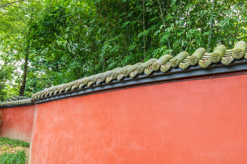 The background of the courtyard wall of traditional Chinese ancient-style architecture
