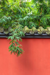 The background of the courtyard wall of traditional Chinese ancient-style architecture