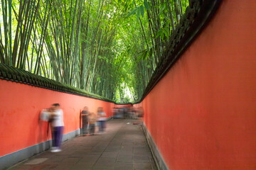 The red courtyard walls and alleys of traditional Chinese architecture