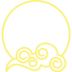 Chinese Cloud Line Frame