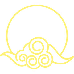 Chinese Cloud Line Frame