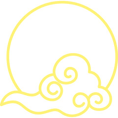 Chinese Cloud Line Frame