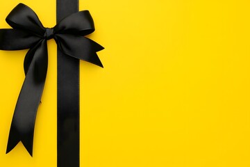 Black ribbon bow for Black Friday.