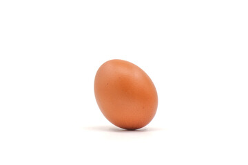 Eggs on a white background are a good source of protein. which helps build and repair worn out parts of the body.