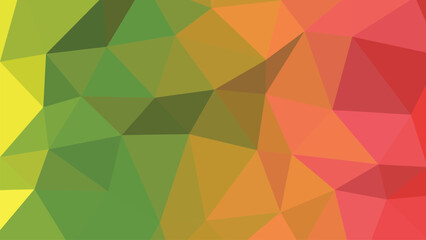 Colorful Geometric Polygon Vector Background, Low Poly Abstract Design in Gradient Warm Tones