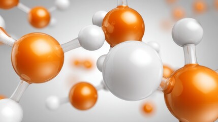 Colorful molecules in a cosmetic laboratory reveal the intricate chemical structures that contribute to beauty products. This captivating scene showcases the science behind cosmetics