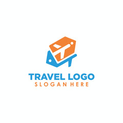 flight tickets logo design template, holidays and travel logo concept vector design