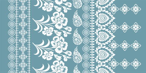 Ethnic Motifs Ikat floral paisley embroidery floral. ikat Saree Sarong oriental pattern traditional.Ikat embroidery style abstract embroidery design for texture,fabric,clothing,wrapping,decoration	