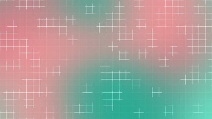 Pastel coral mint gradient background with white grid line and abstract minimal pattern perfect for digital wallpaper spring festival easter design or elegant modern visual project