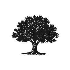 Majestic Tree Silhouette Vector Icon