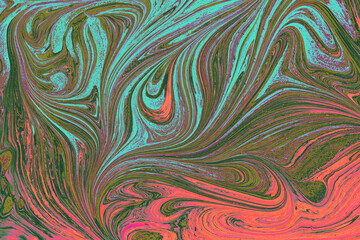 Obraz premium Abstract ebru marbling texture background design.