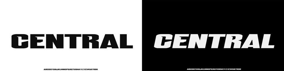 Fototapeta premium Modern Bold Strong Heavy Font. Regular Italic Typography urban style alphabet fonts for fashion, sport, technology, digital, movie, logo design, vector illustration