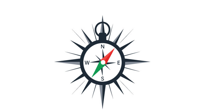 Compass navigation tool showing direction and orientation.