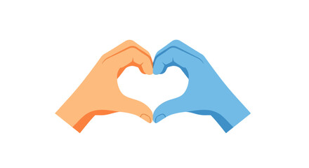 Hands forming heart shape, symbol of love and care.