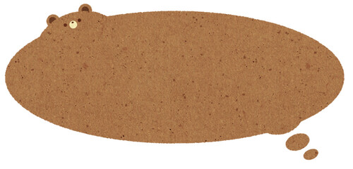 Cute Bear Speech Bubble Illustration