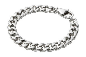 Silver curb chain bracelet featuring a lobster clasp closure.