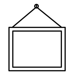 black frame icon isolated on white background