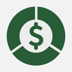 Financial Pie Chart & Budget Allocation Icon