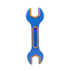 Double ended wrench isolated on transparent background